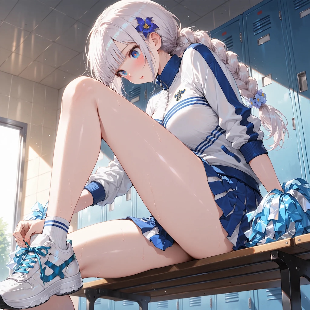 試合前のチアガール