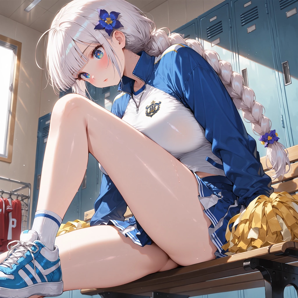 試合前のチアガール