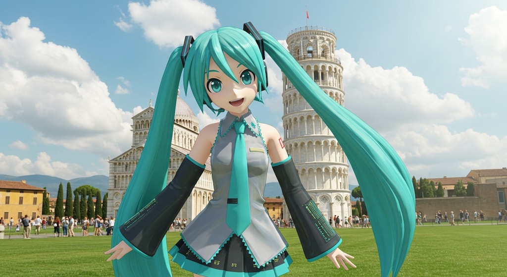 初音ミクとピサの斜塔　　リメイク版