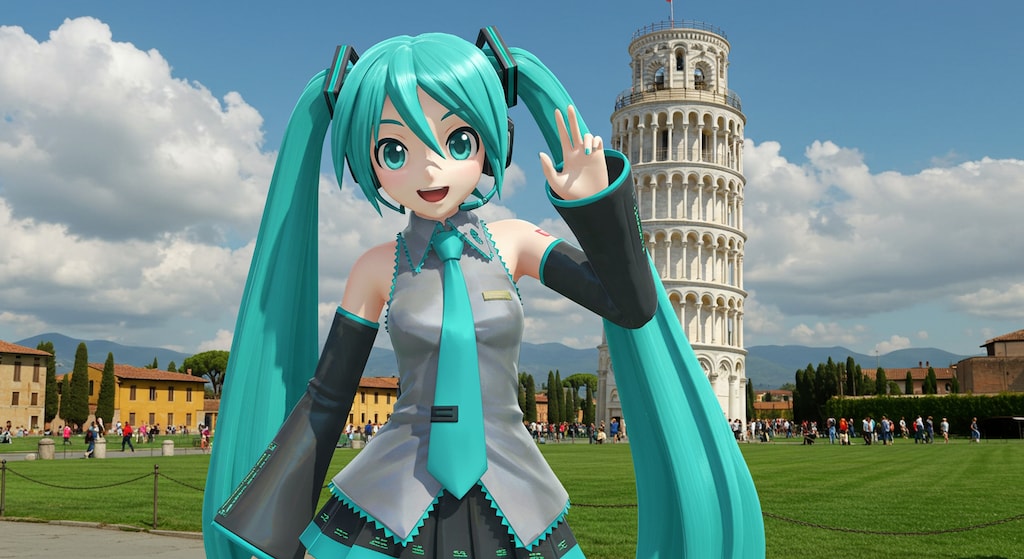 初音ミクとピサの斜塔　　リメイク版