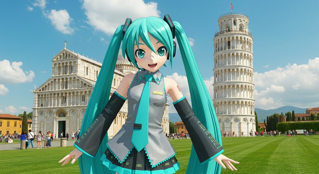 初音ミクとピサの斜塔　　リメイク版