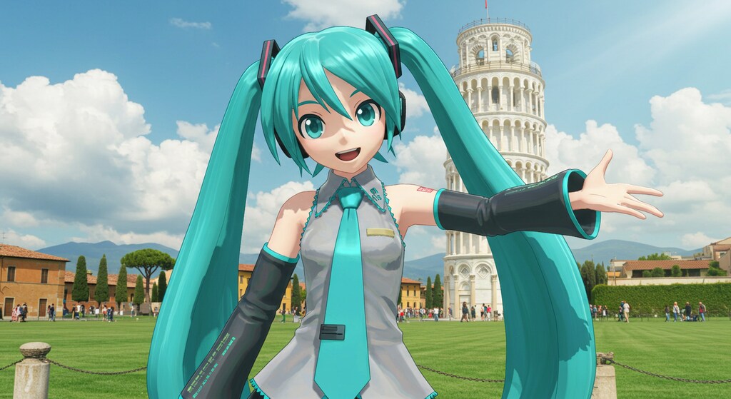 初音ミクとピサの斜塔　　リメイク版