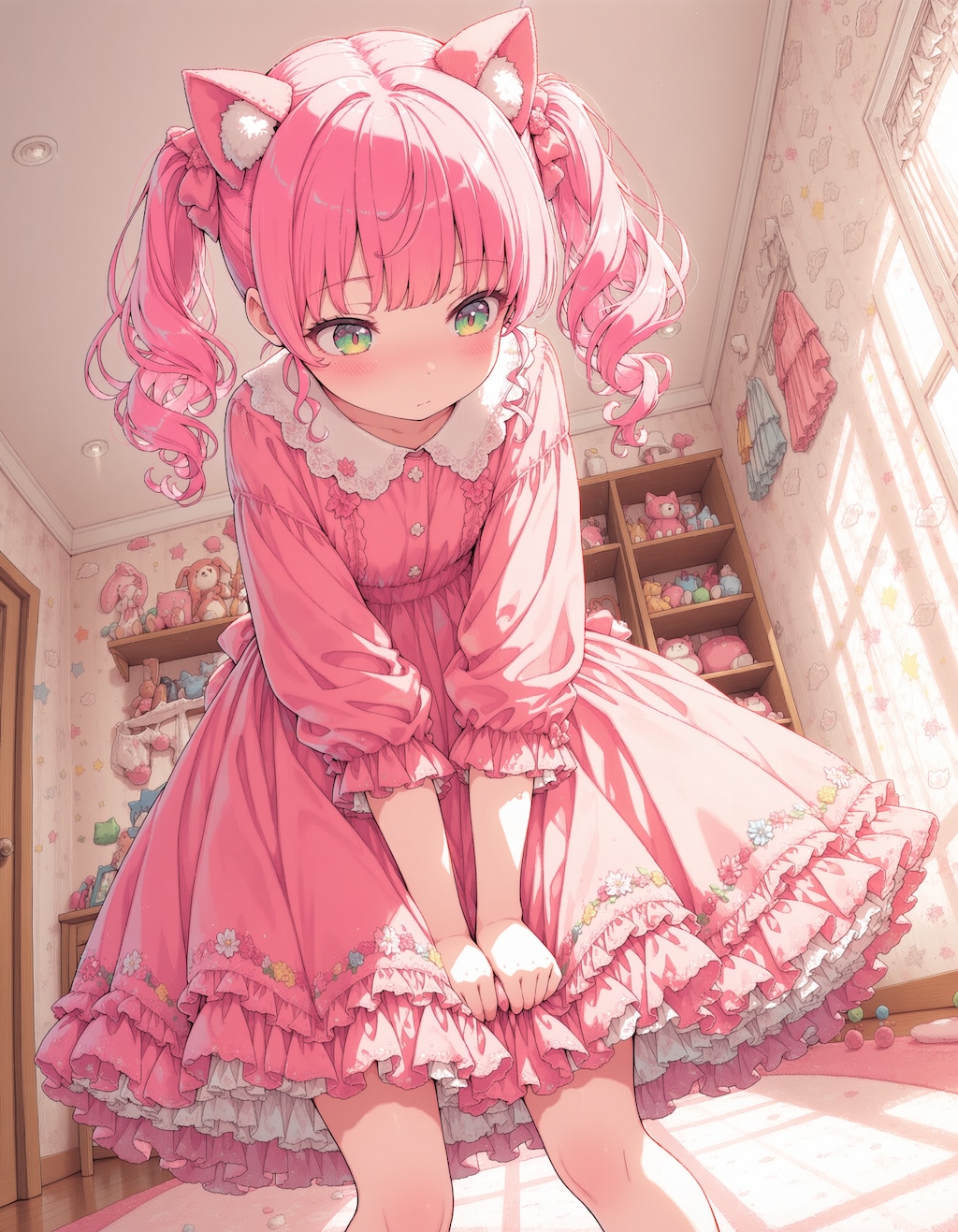 Animaで猫耳ピンクちゃん