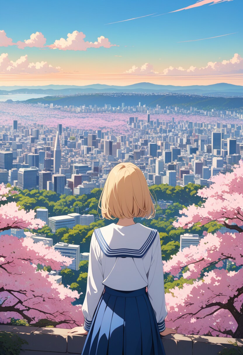 眺望絶佳(春・桜)(5) | の人気AIイラスト・グラビア