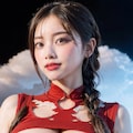 ボディースーツでポロリ 5枚目