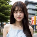 プリーツワンピースな彼女 2枚目