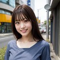 プリーツワンピースな彼女 3枚目
