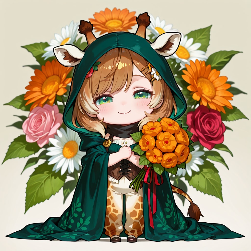 おっとりお淑やかお姉さん系キリン着ぐるみちび子ちゃん | の人気AIイラスト・グラビア