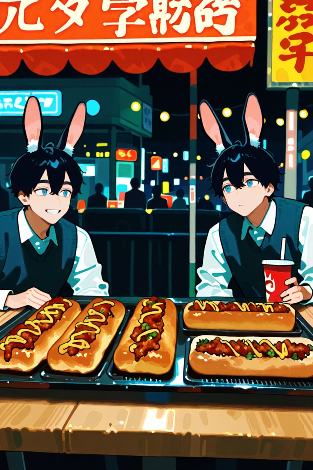 今日の焼きそばパンを１０単語で