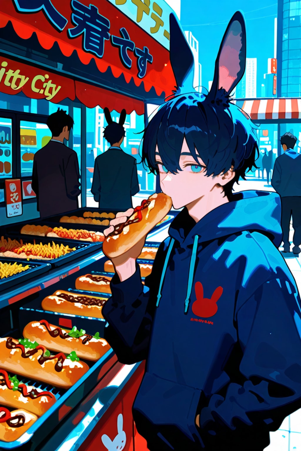 今日の焼きそばパンを１０単語で