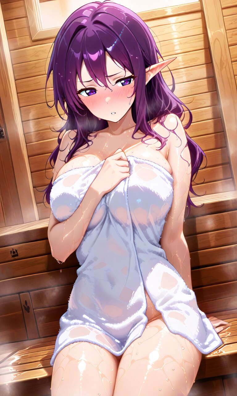 サウナ体験中