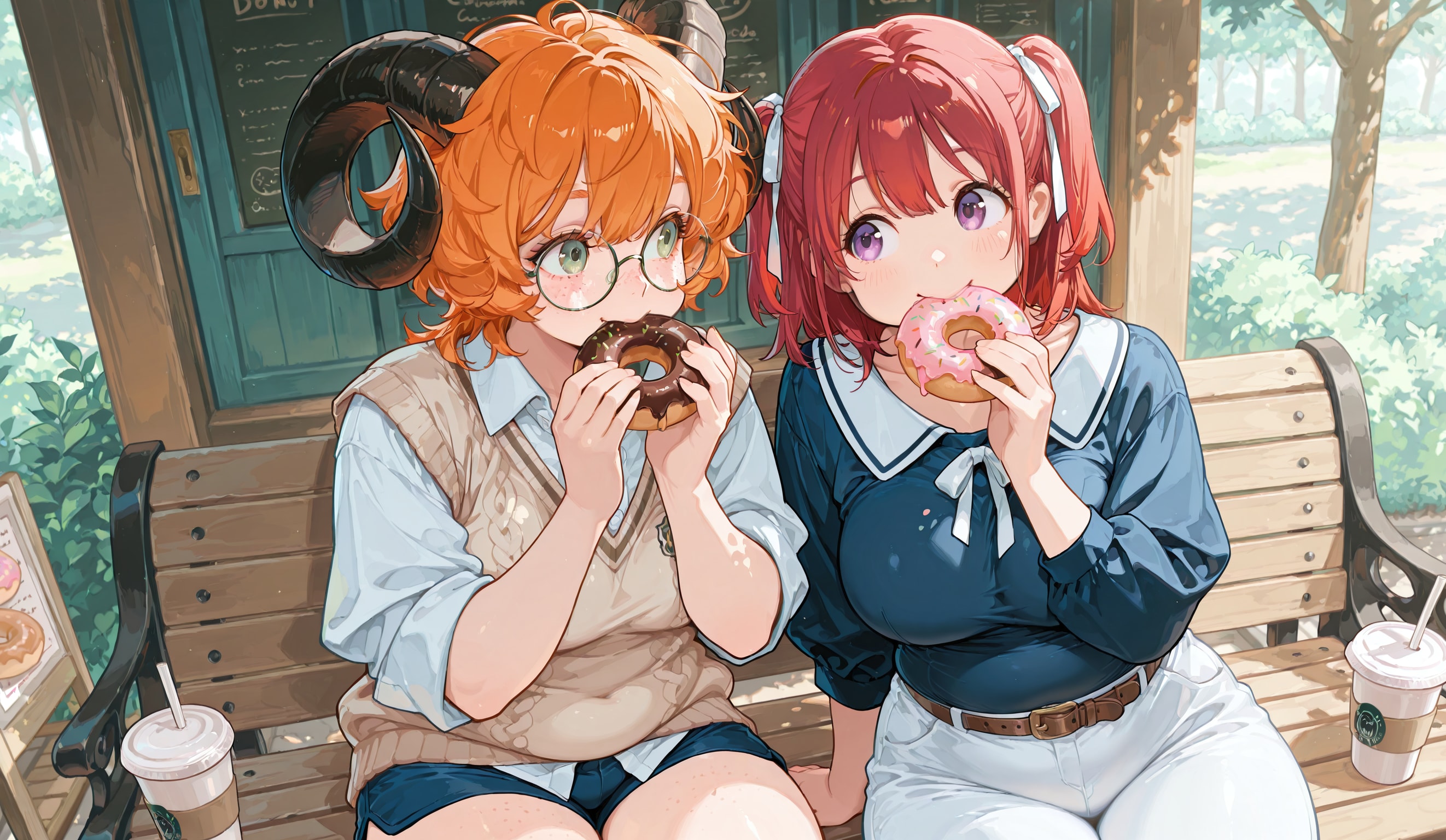ドーナツ食べるめぐみちゃん