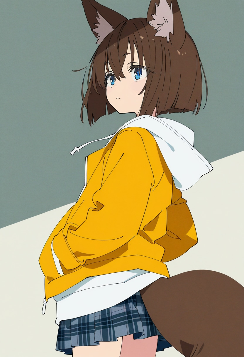 フーディーな狐娘ちゃん | の人気AIイラスト・グラビア