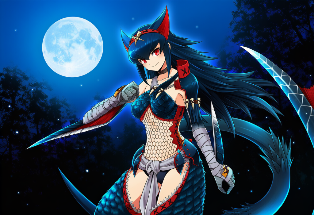 V4,5　モンスターハンター　擬人化　ナルガクルガ