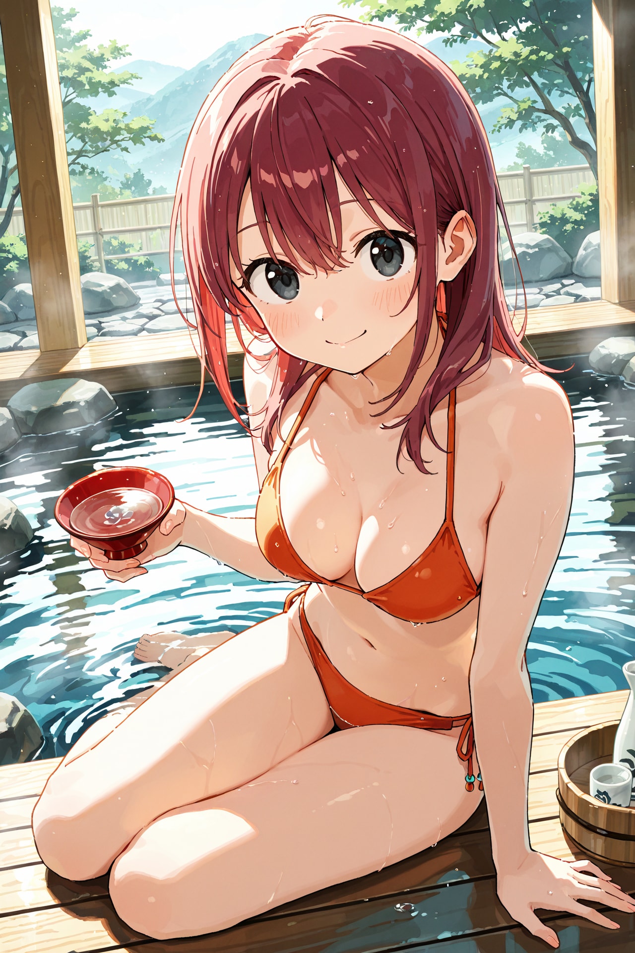 温泉で女の子と日本酒・全年齢版 Z702