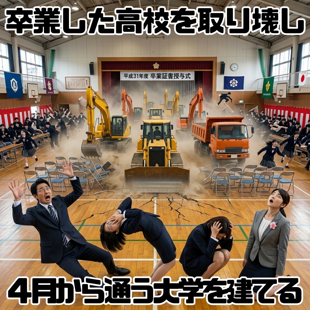 スーパー金持ち卒業生の仕業