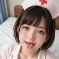 19000いいねにナースの舌見せでお礼 R-15版 2枚目