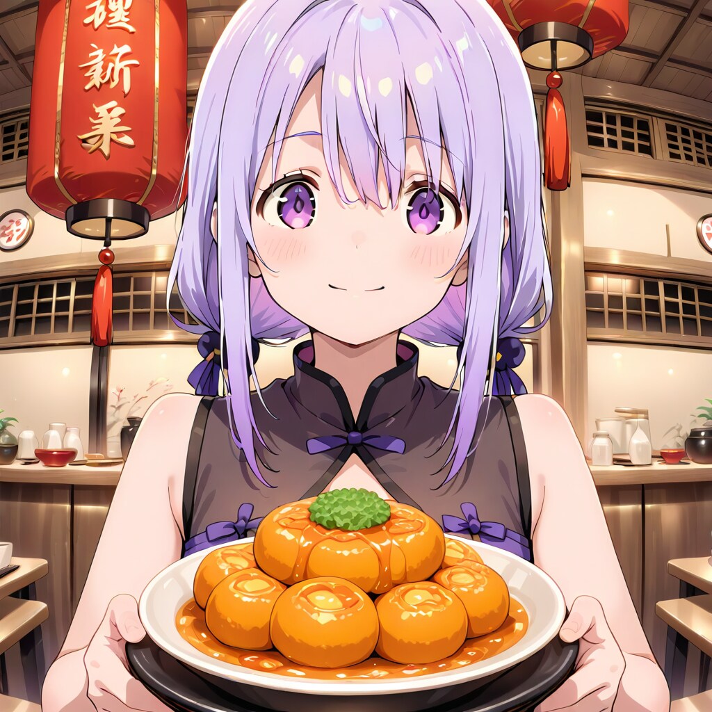 練習 シニヨンの女の子