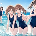 海で遊ぶ 4枚目