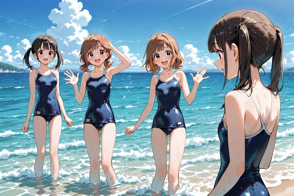 海で遊ぶ