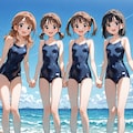 海で遊ぶ 3枚目