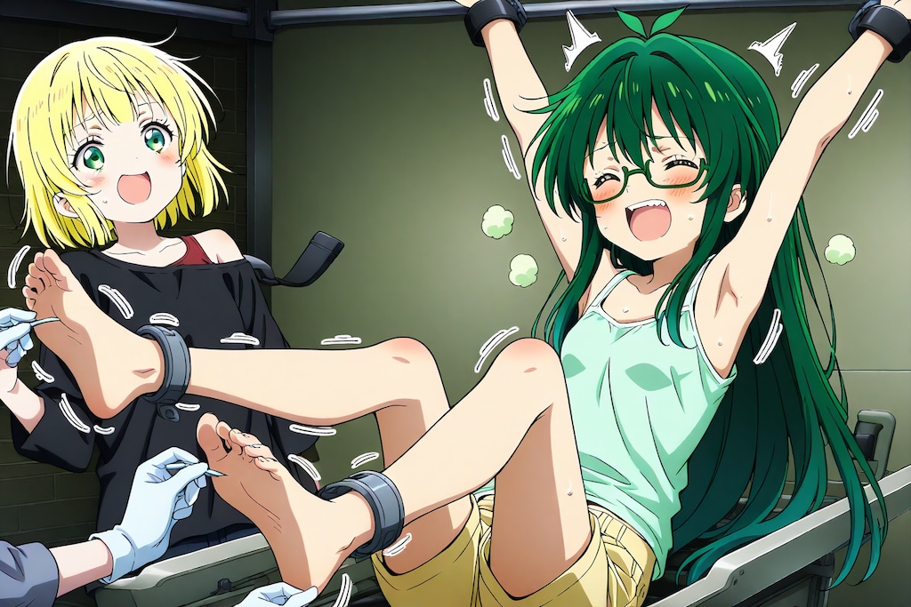 くすぐられる女の子