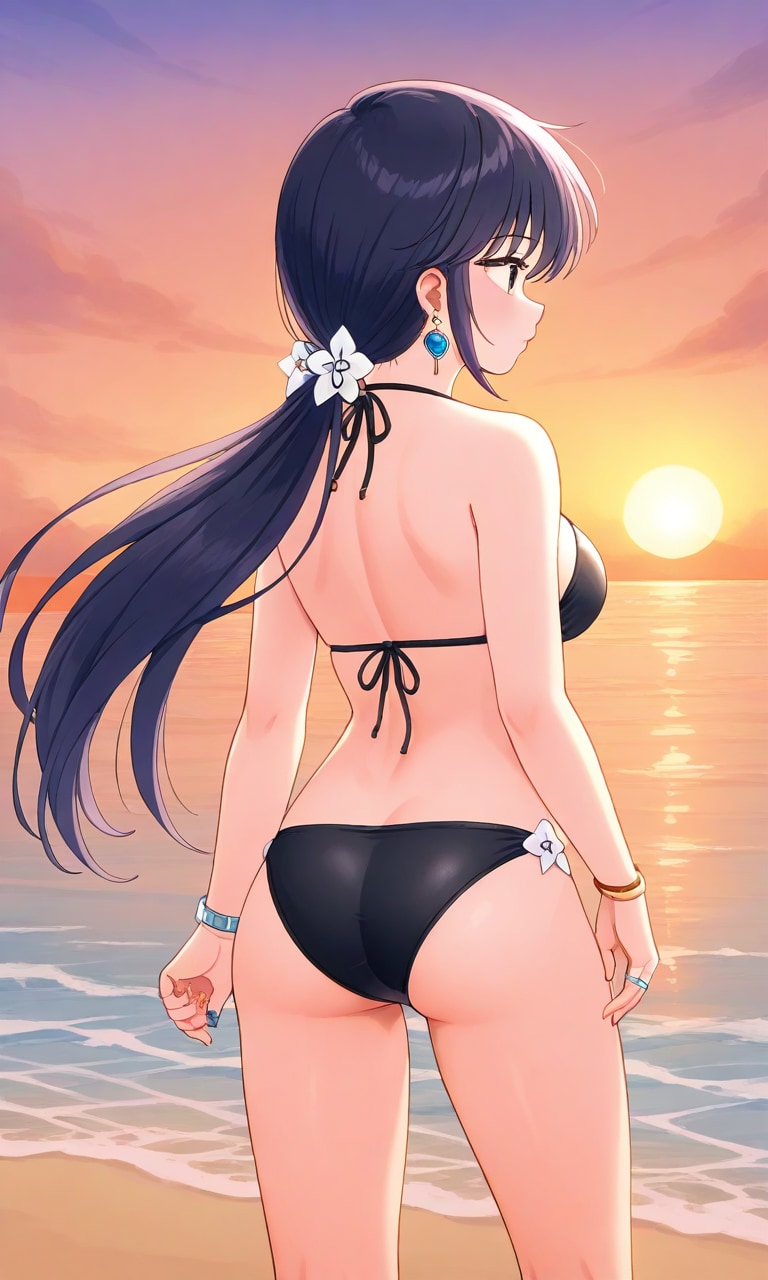 鮎川まどかさんの黒ビキニ