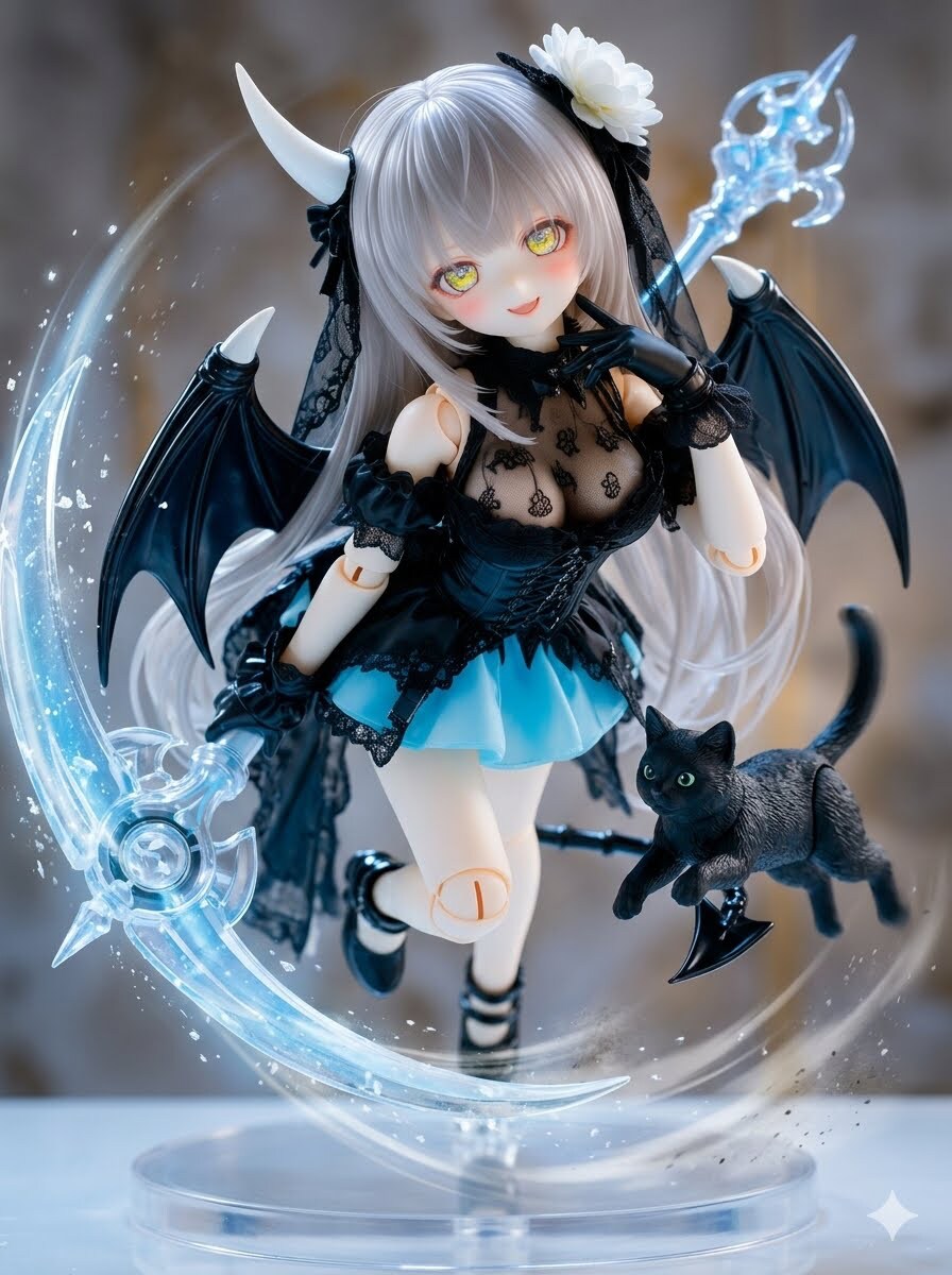 異世界制服少女達　ゴスロリ悪魔の死神　リルト・アイリス（Lilt-Iris）アクリルドール