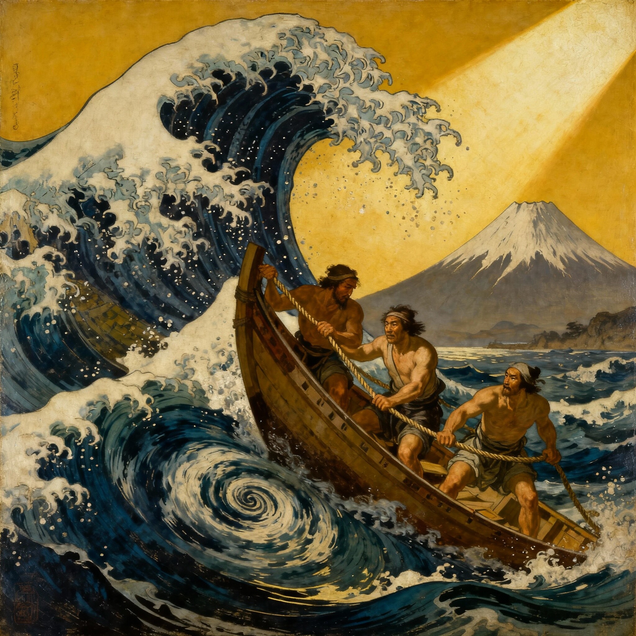 ダ・ビンチの神奈川沖浪裏 | の人気AIイラスト・グラビア