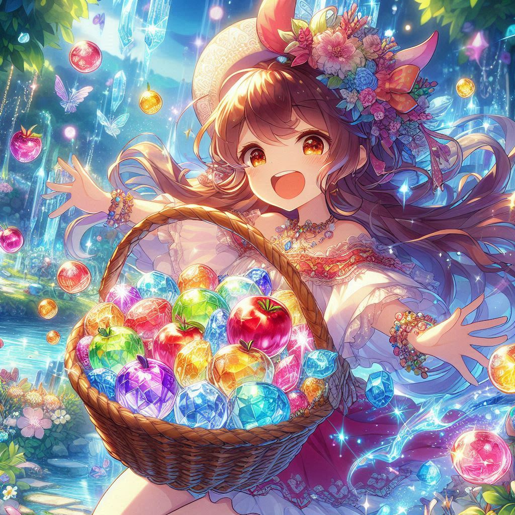 『魔氷林檎を運んでいる女の子。』 | の人気AIイラスト・グラビア