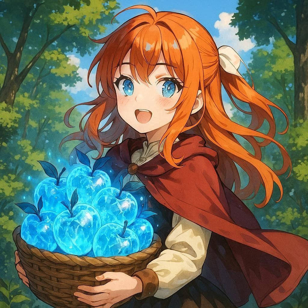 『魔氷林檎を運んでいる女の子。』