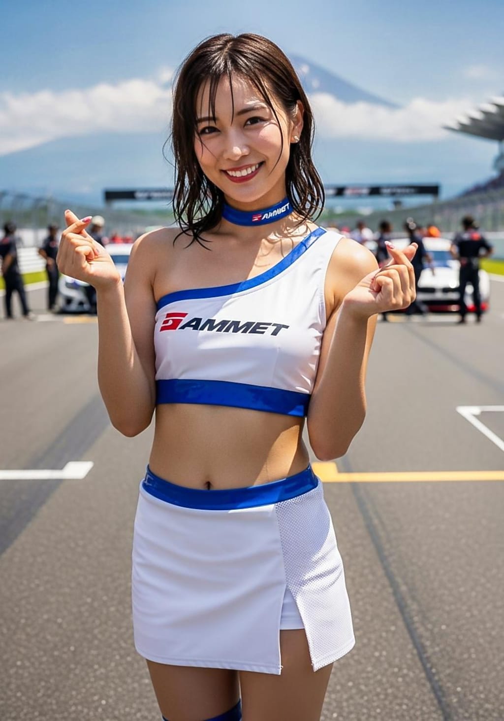 真夏のレースクイーン(富士山に雪ないVer)