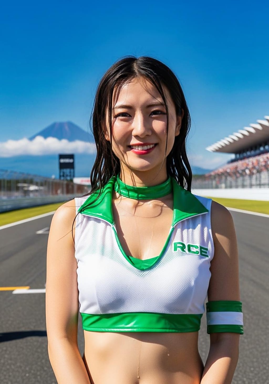 真夏のレースクイーン(富士山に雪ないVer)