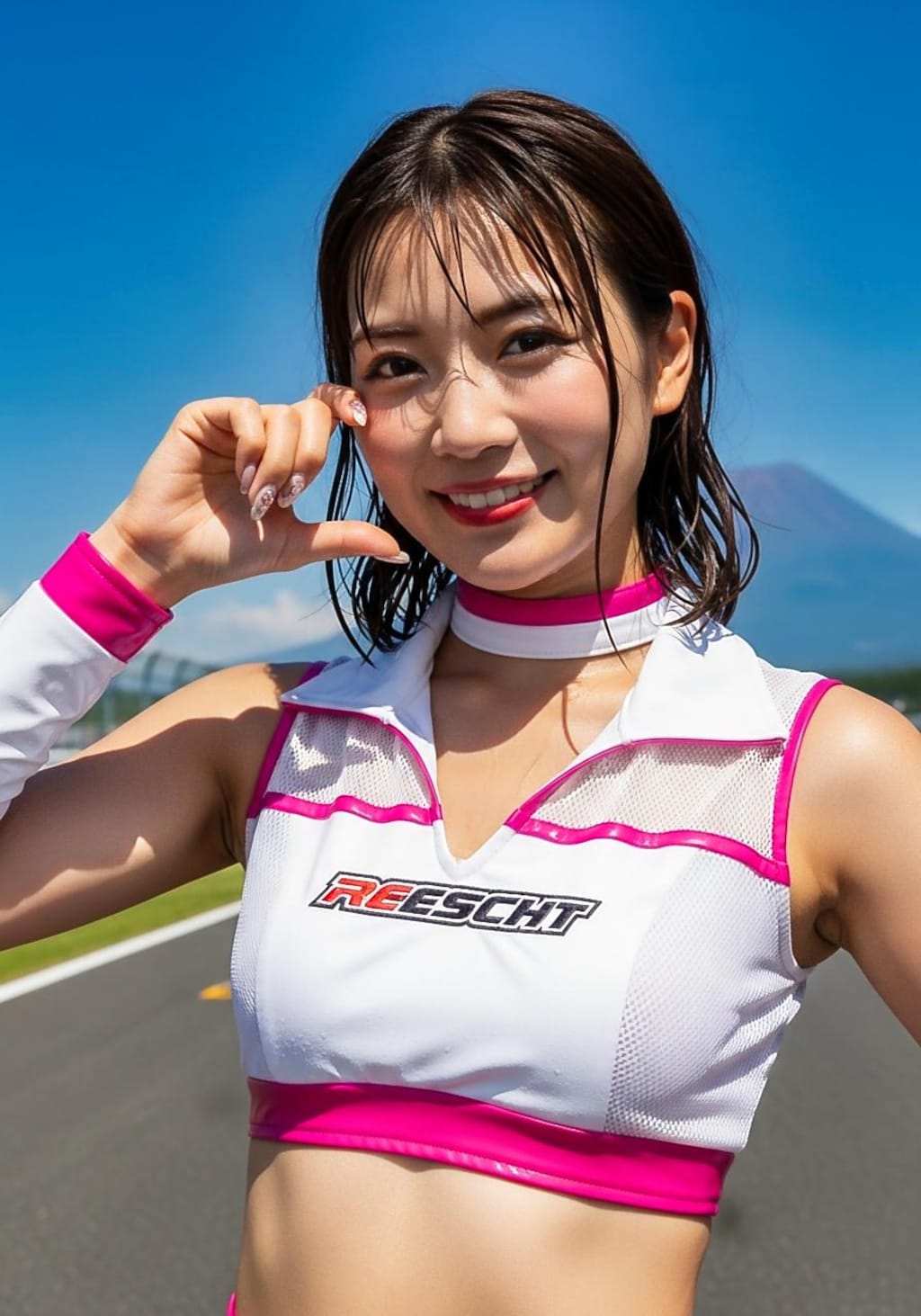 真夏のレースクイーン(富士山に雪ないVer)