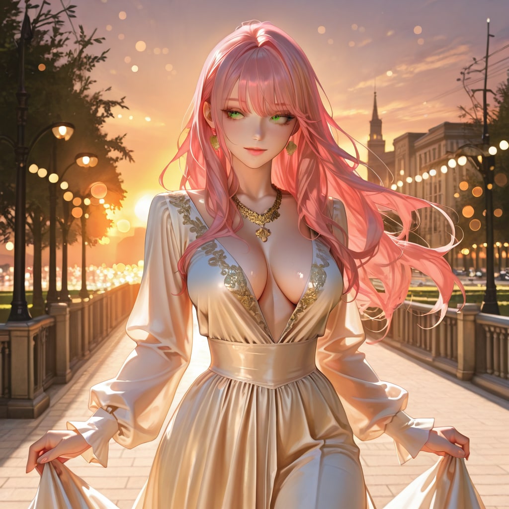 夕暮れ、ゴールドの余韻 | の人気AIイラスト・グラビア