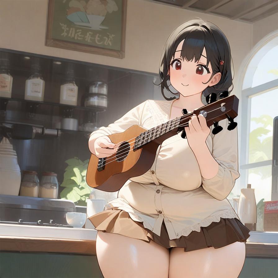 ウクレレかかえられてる？