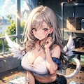 猫とミックスした吸血鬼の女王様 2枚目