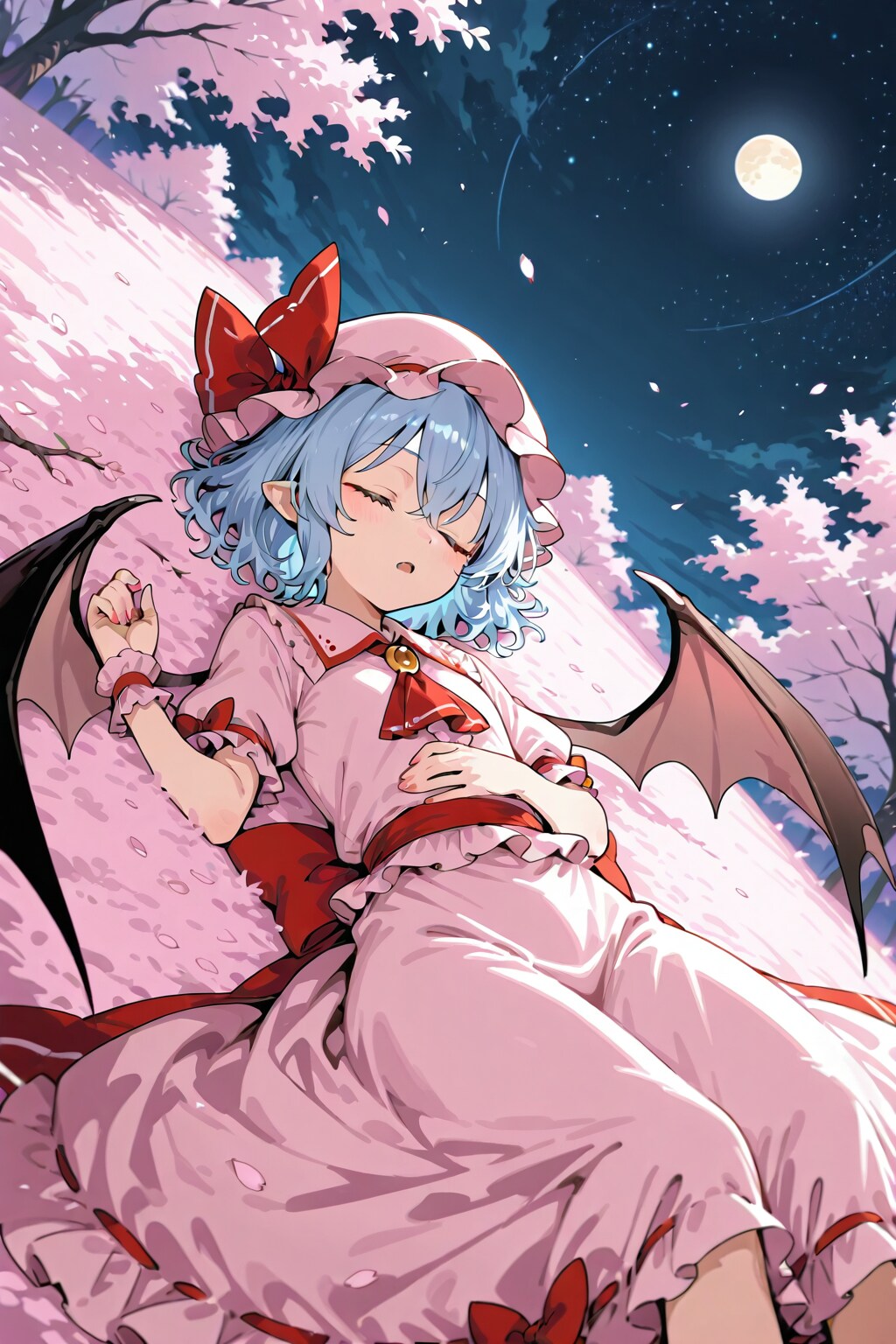 月夜にスヤスヤ | の人気AIイラスト・グラビア