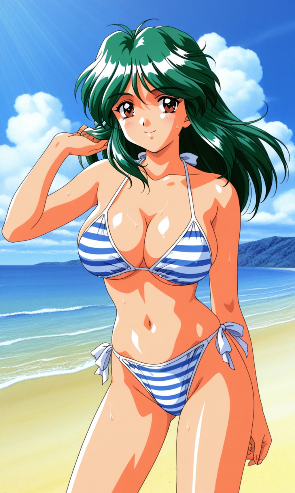 PixAIでときメモ2麻生華澄👙👩‍🏫❤️