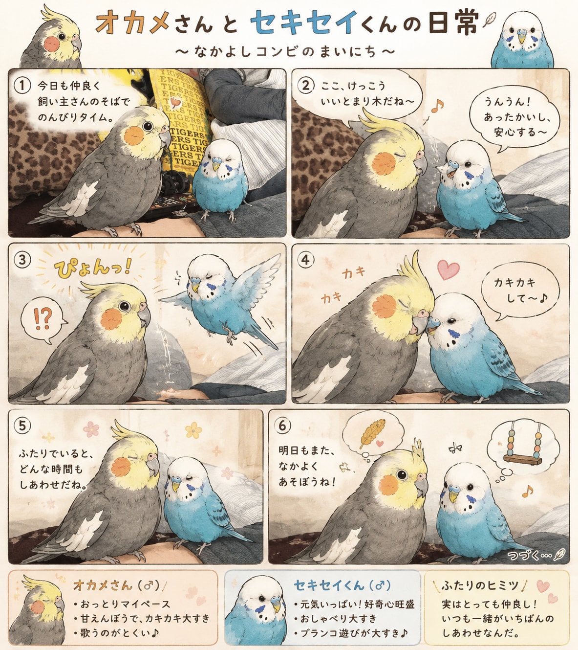 うちのインコたち。