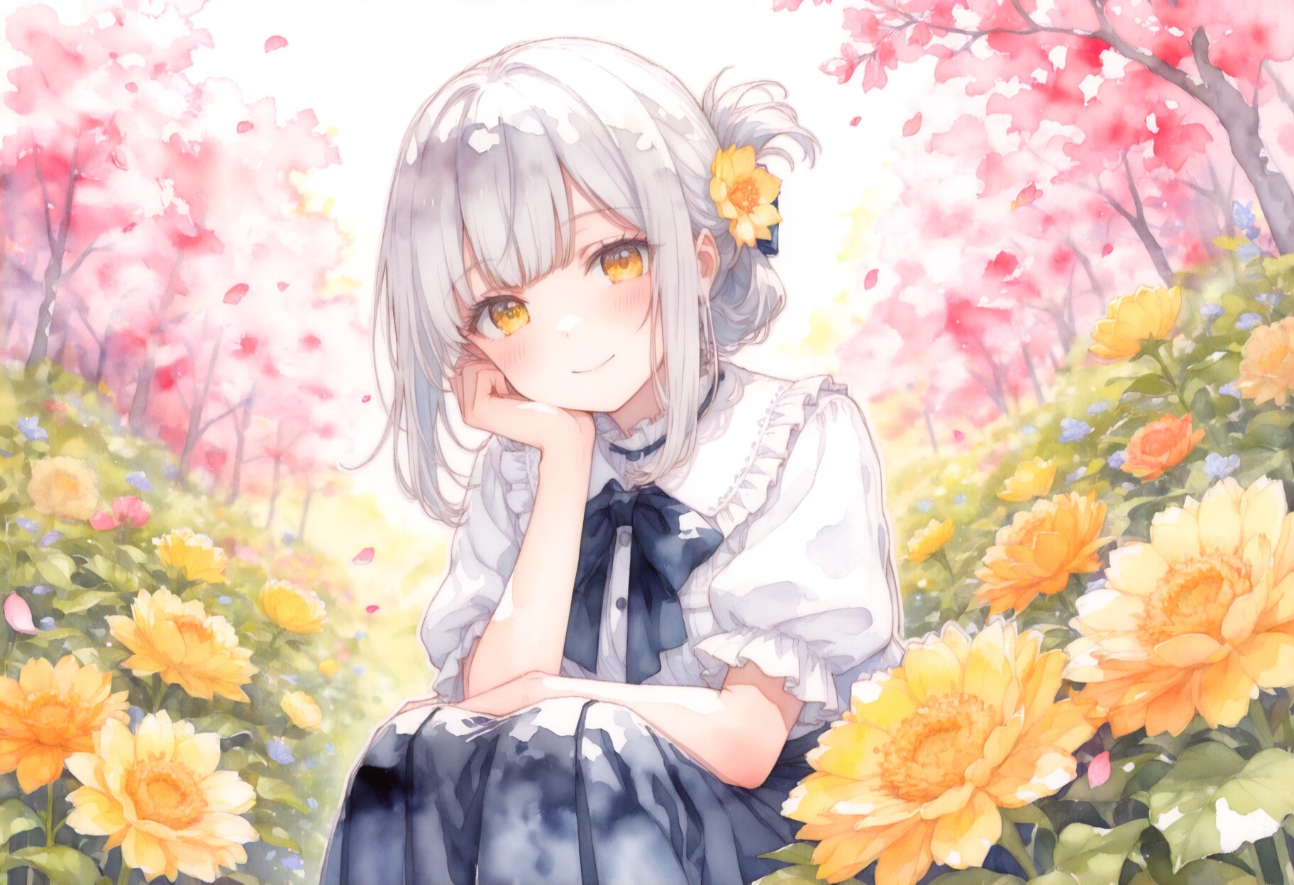 看板娘　flowers