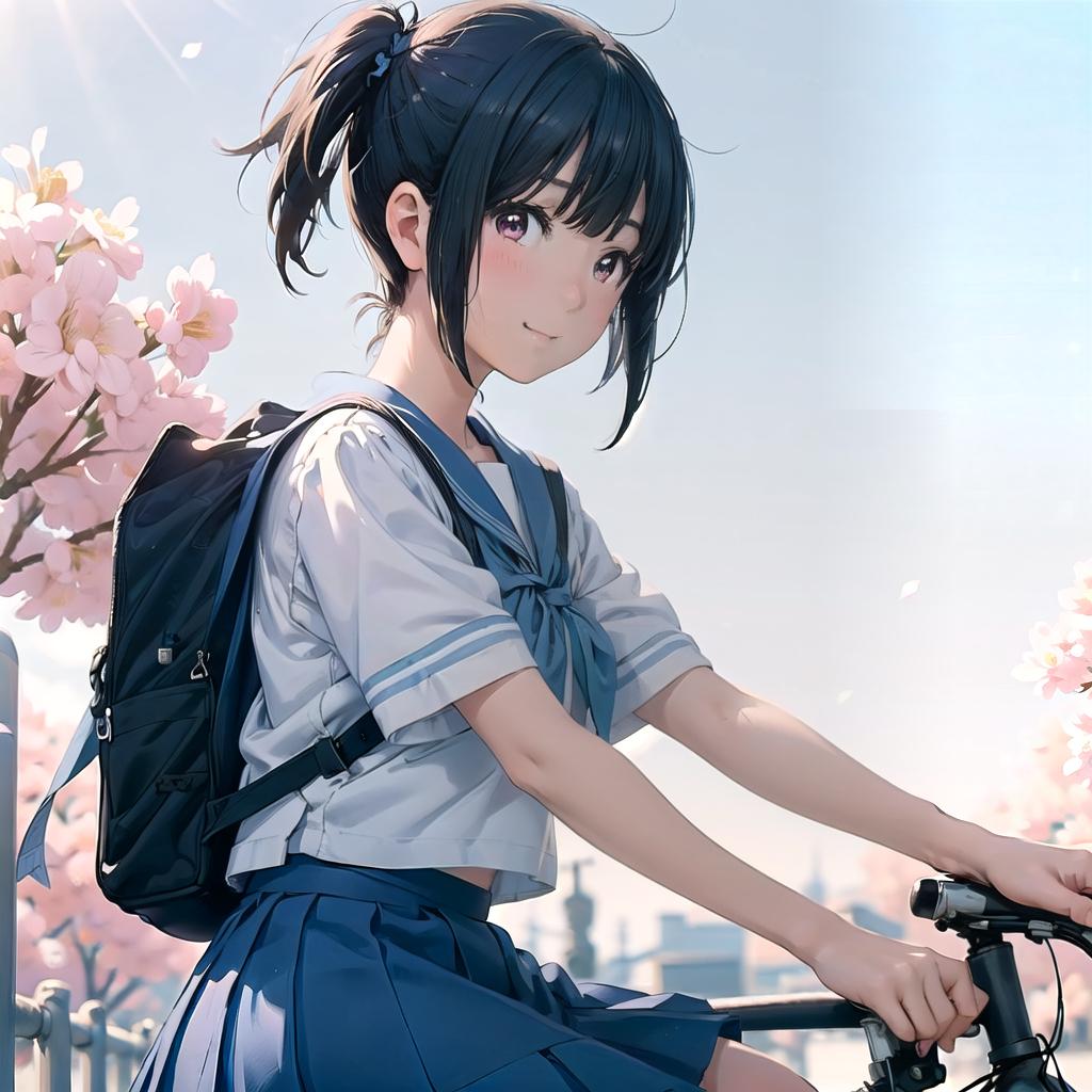 自転車に乗って