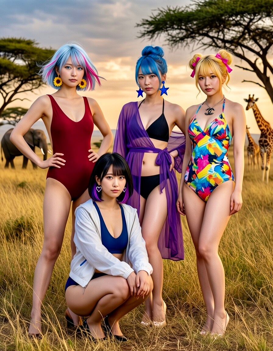 鼻ノ水プロダクション若手AIモデル(雫、リン、美咲、巴)