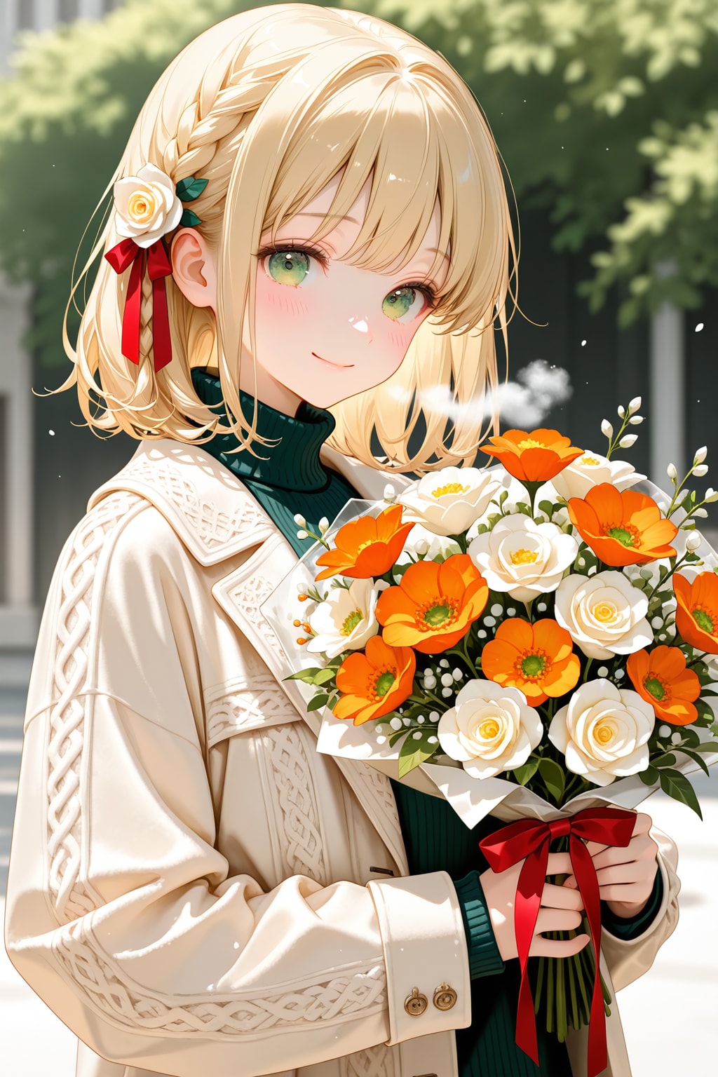 花束と義妹 | の人気AIイラスト・グラビア