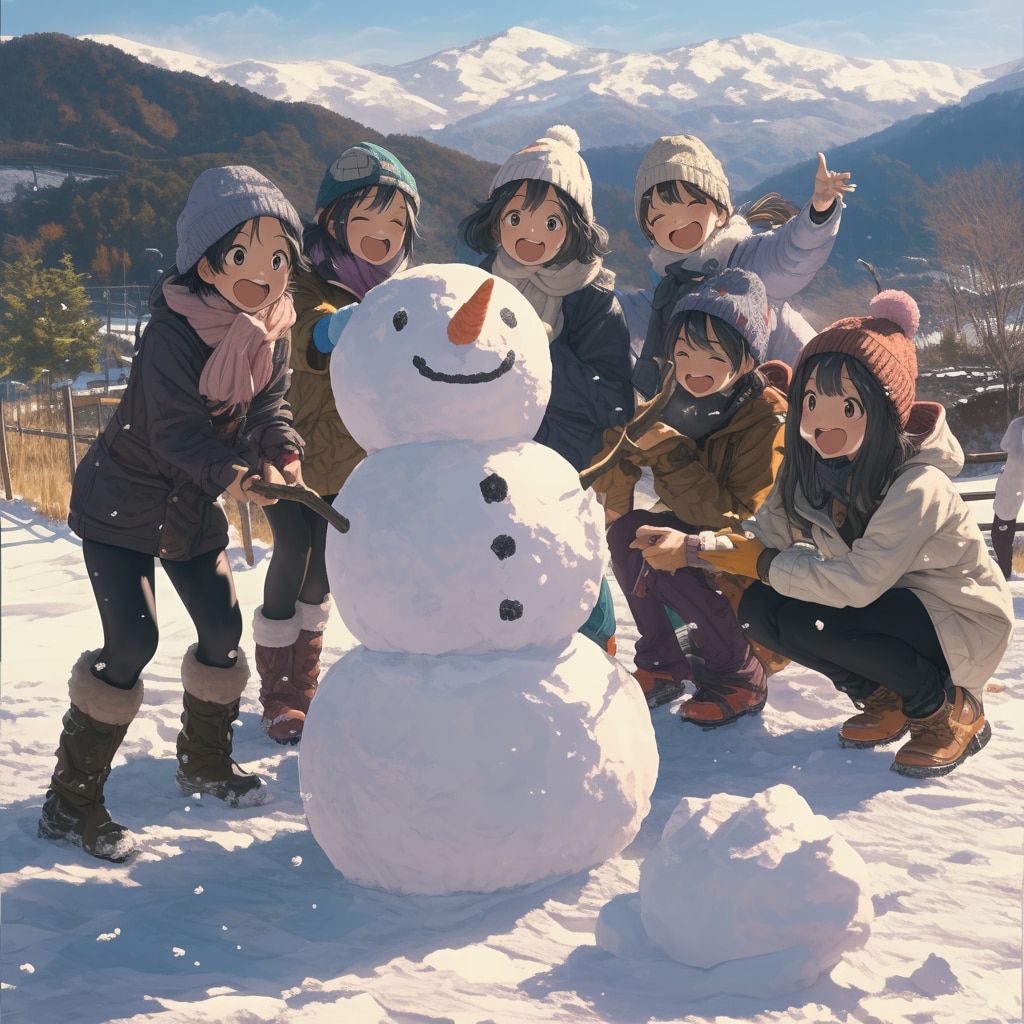 雪だるまづくり | の人気AIイラスト・グラビア