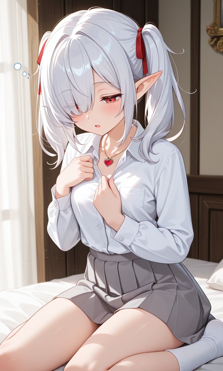 眠そうなシロネさん | の人気AIイラスト・グラビア