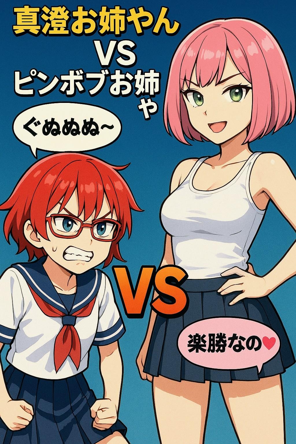 真澄お姉やん👓️チャレンジ06VSピンボブお姉やん🩷40