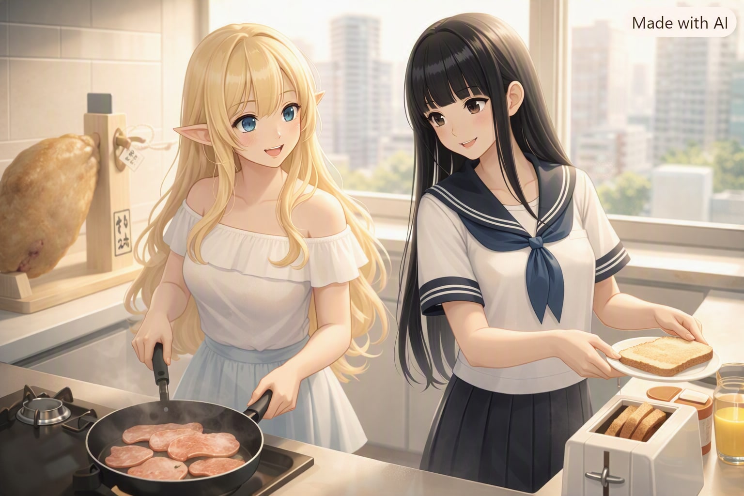 ちょっと張り切っちゃたかな❓（ハムの日　03） | の人気AIイラスト・グラビア