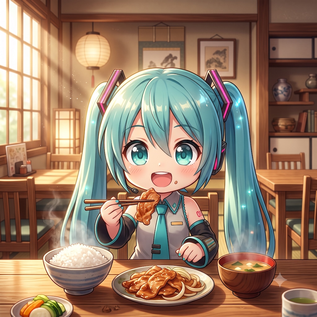 今日のお昼は豚の生姜焼きです