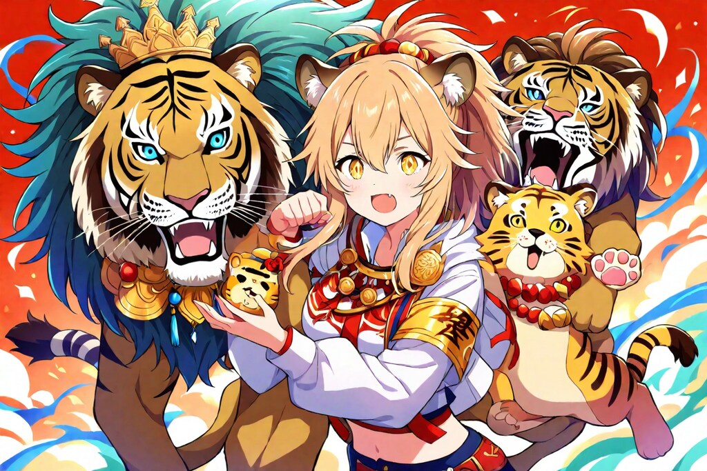 ライオンとトラの合体を FENRIRにお願いしてみた